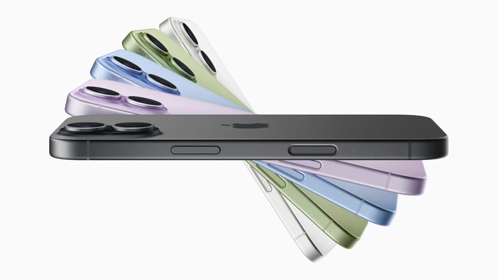 Apple iPhone 17 lineup showing different color options and models