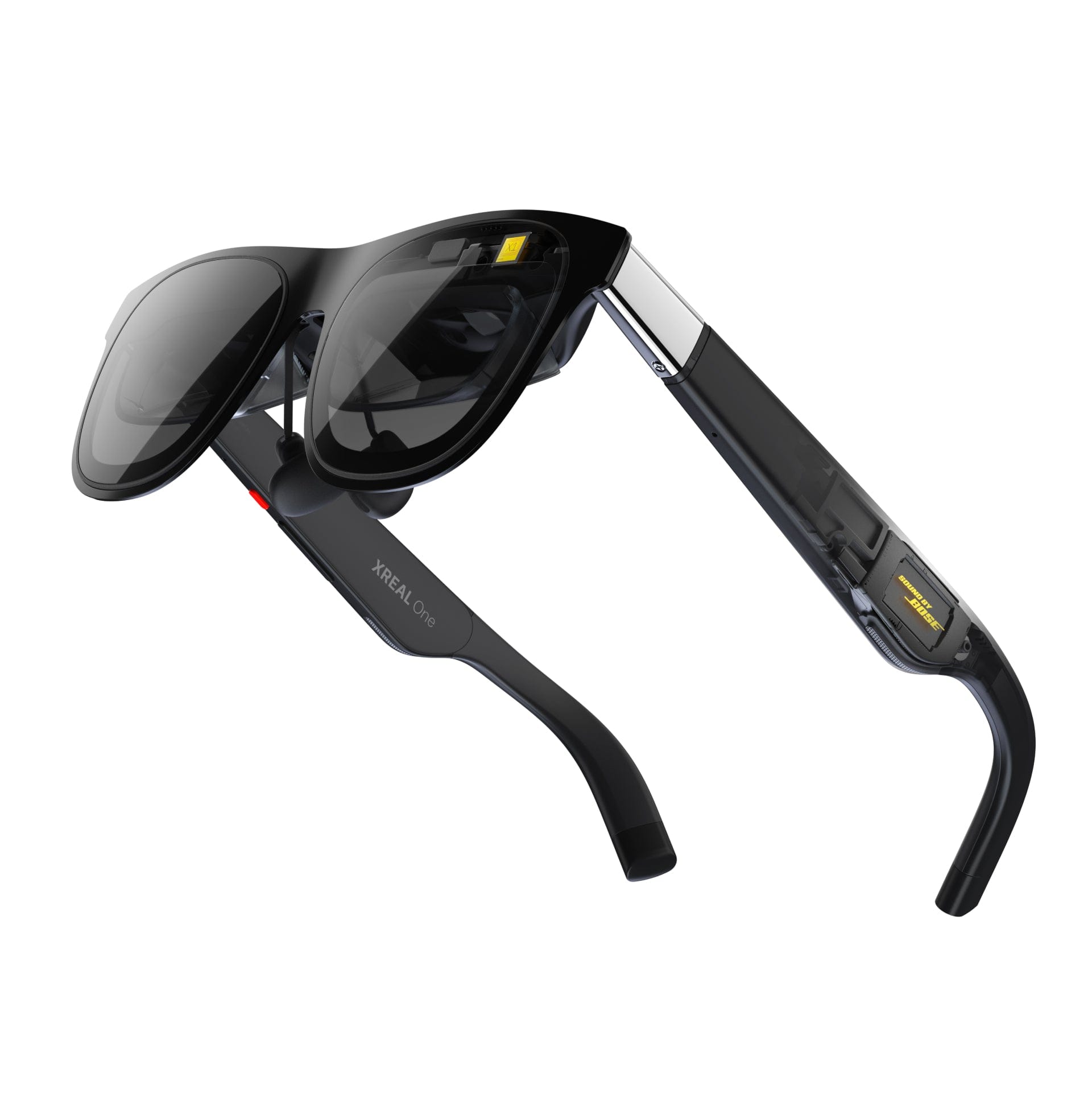 XREAL 1S AR glasses showing sleek design and lightweight frame