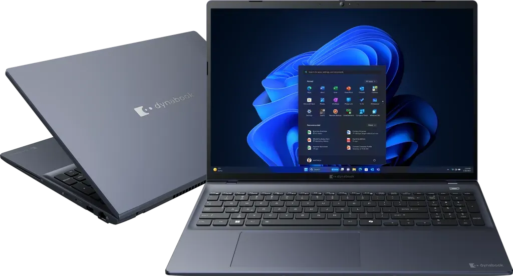 Dynabook Tecra A60-M business laptop showing professional design and features