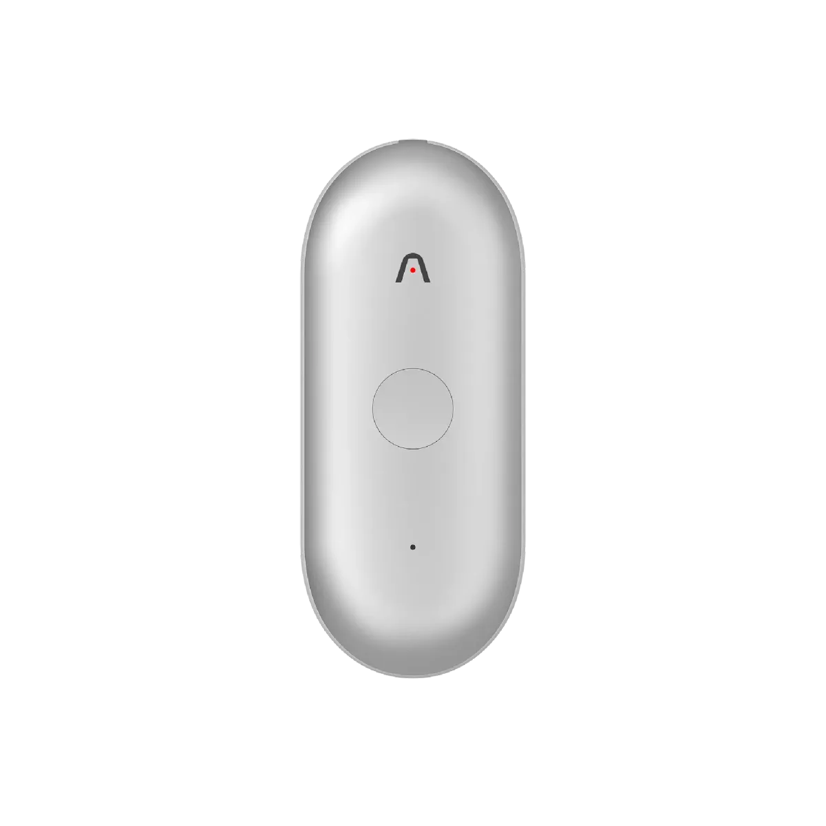 Plaud NotePin S wearable AI notetaker in Lunar Silver color with physical button